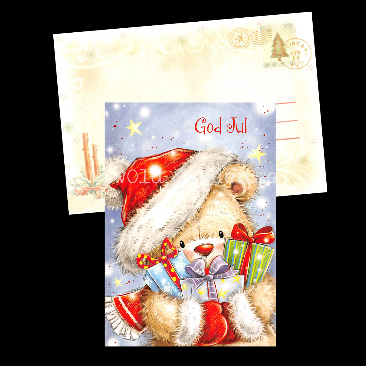 Jul-Nalle - God Jul - Julkort A6 - 976 PA77 - 2