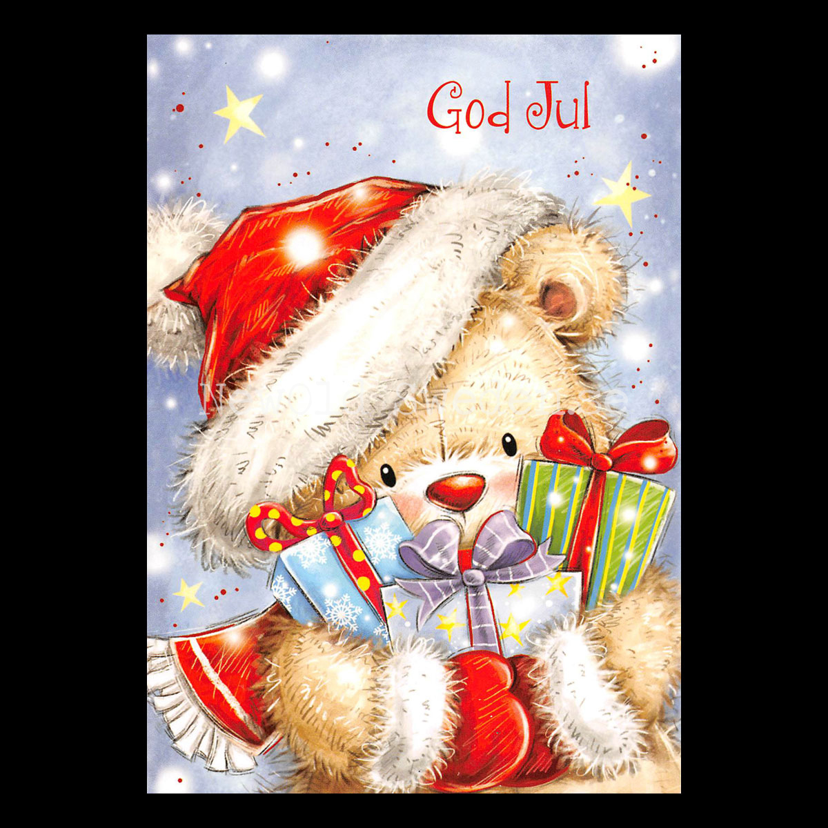 Jul-Nalle - God Jul - Julkort A6 - 976 PA77