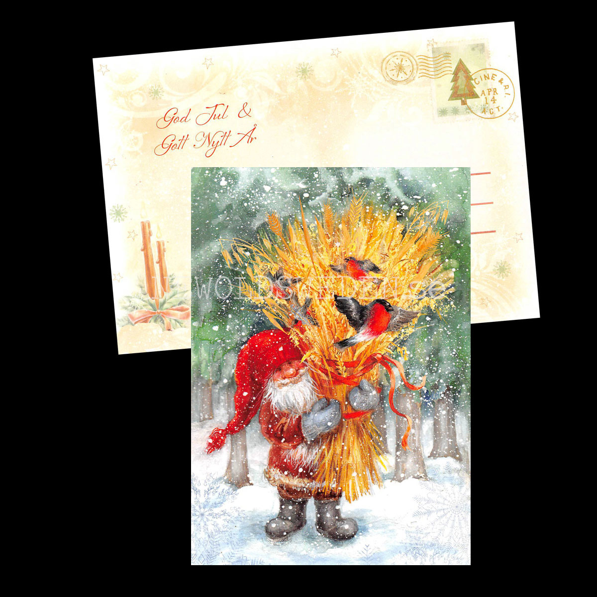 Julkärve - God Jul & Gott Nytt År - Julkort A6 - 970 PA88 - 2