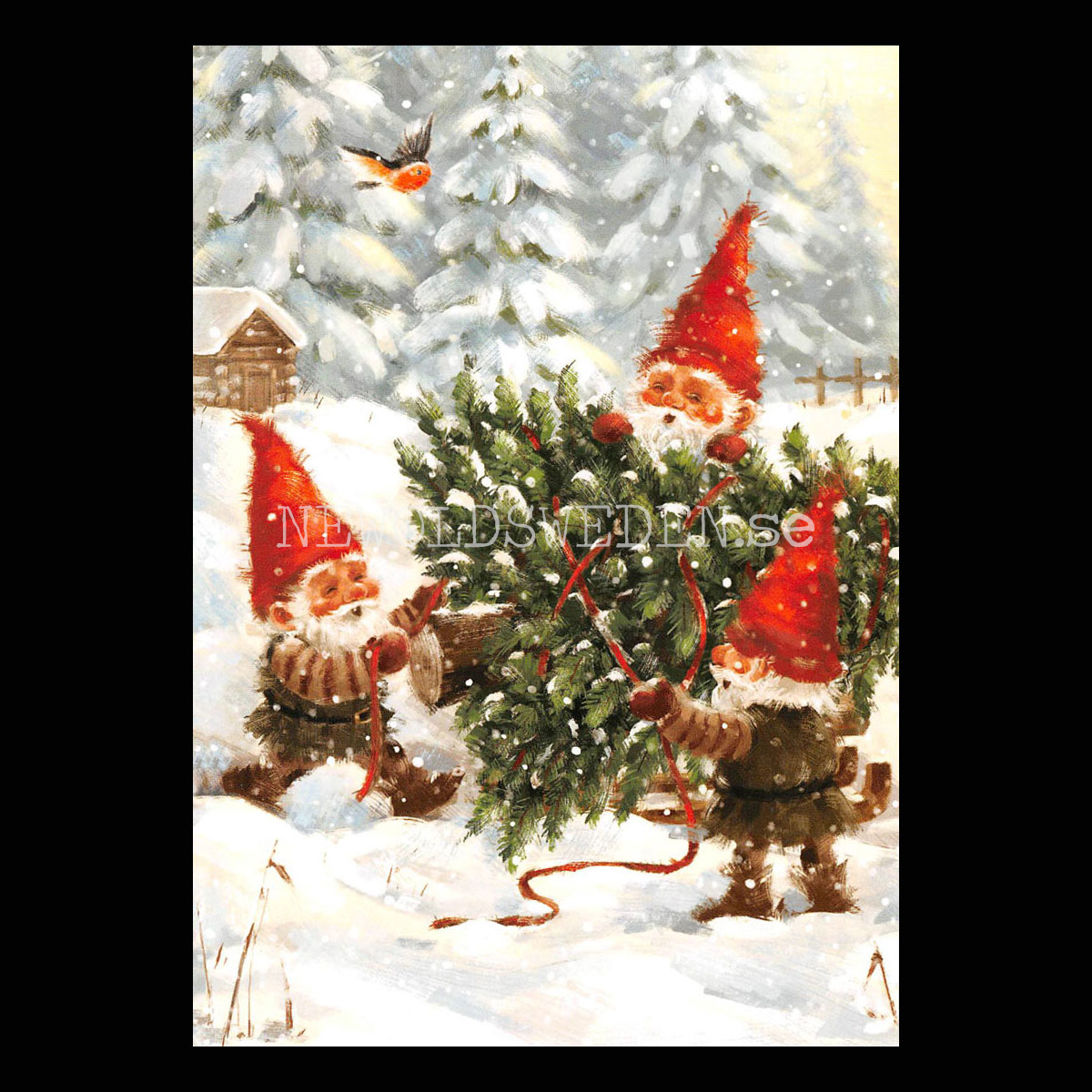 Julgranen - God Jul & Gott Nytt År - Julkort A6 - 970 PA88