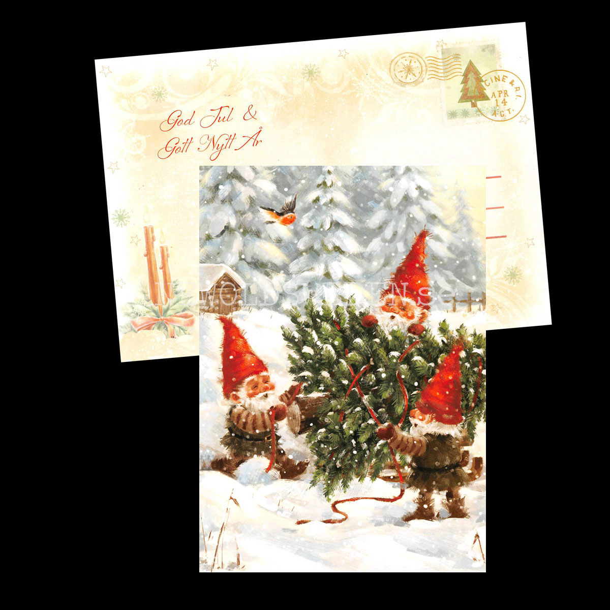 Julgranen - God Jul & Gott Nytt År - Julkort A6 - 970 PA88 - 2