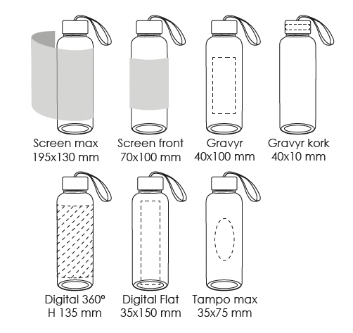 Vattenflaska H₂O Stål 500 ml, 8 färger - 10