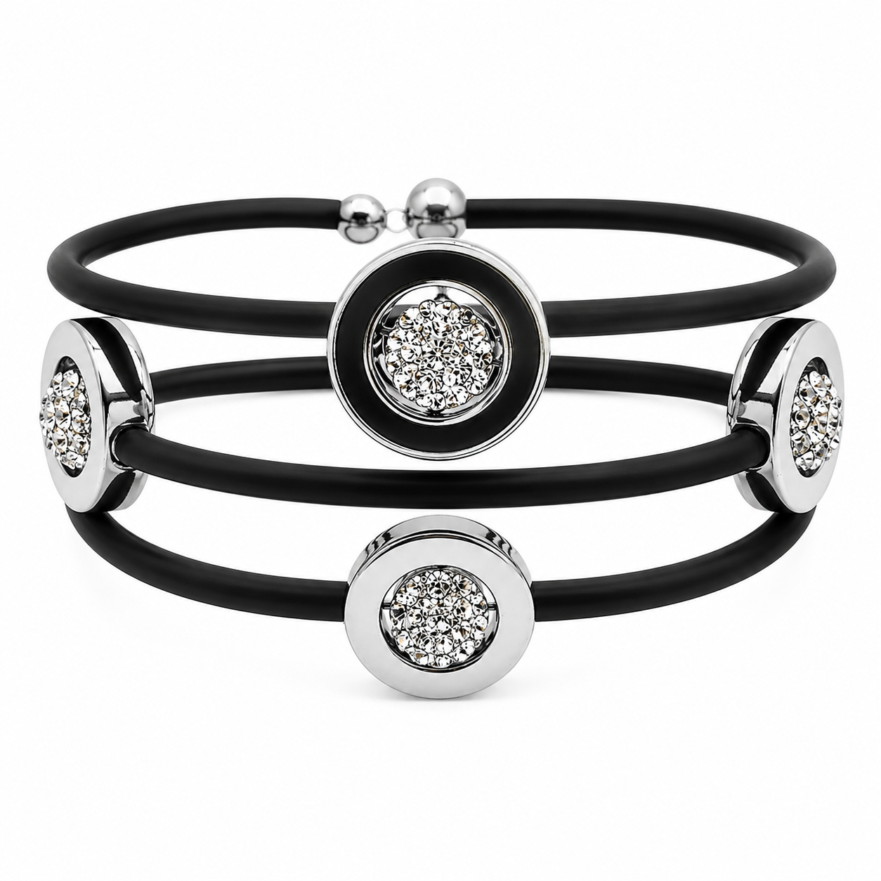 Armband Doris Silver Hematit Swarovski