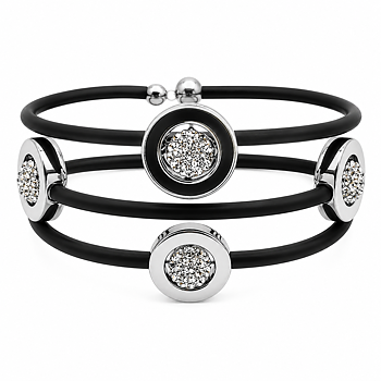 Bracelet Doris Silver Hematite Swarovski