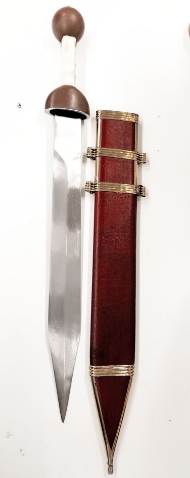 Gladius, de romerska legionärernas svärd, med röd scabbard - 3