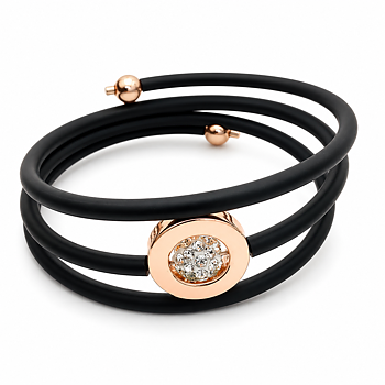 Dibla bracelet Rosegold  Crystal Hematite Magnani