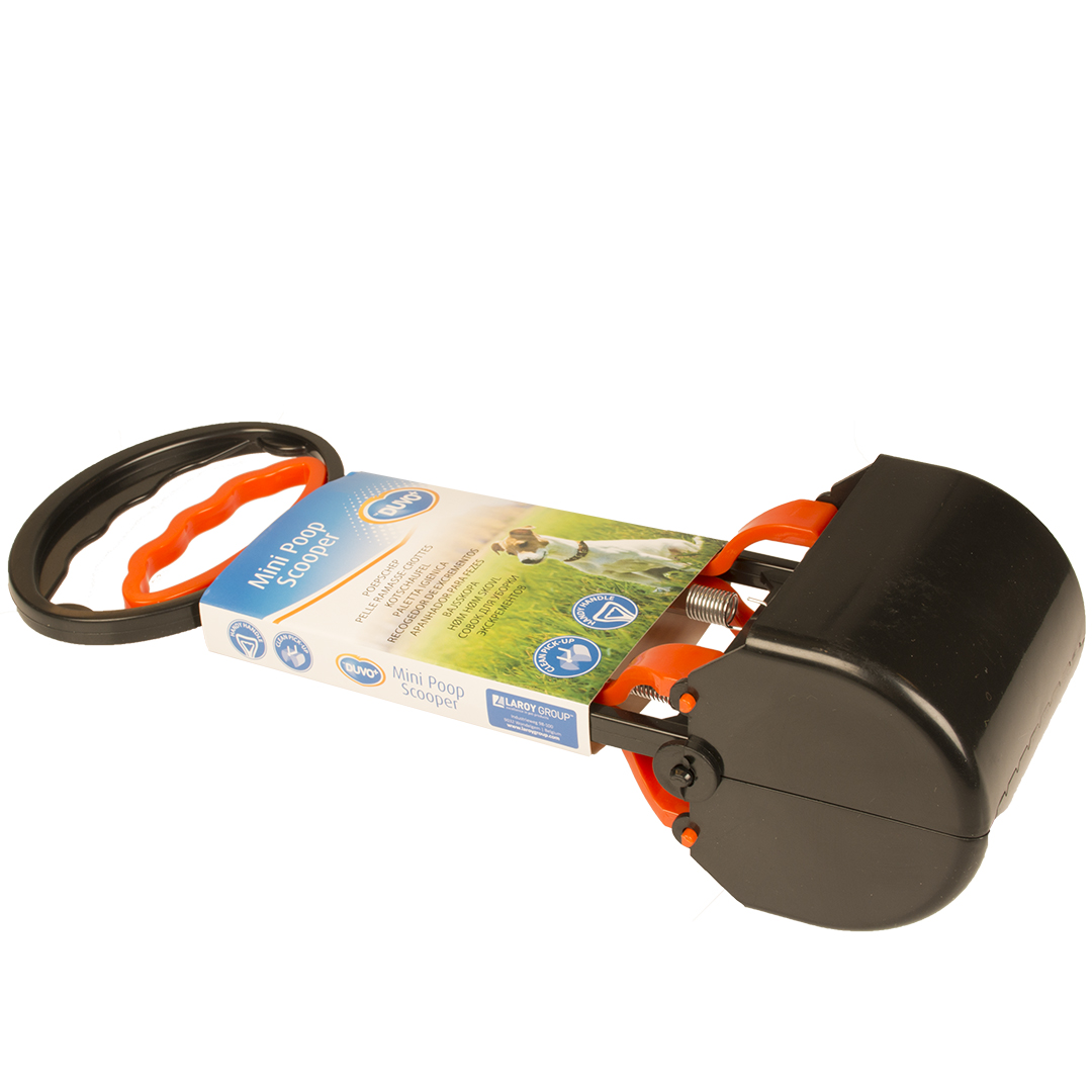 Duvo+ Bajsplockare Poop Scooper Mini 28cm Svart/Orange