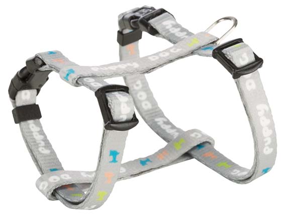 Trixie Junior H-Sele Med Koppel Small-Medium 23-34cm x 8mm, 200cm Ljusgrå - 2