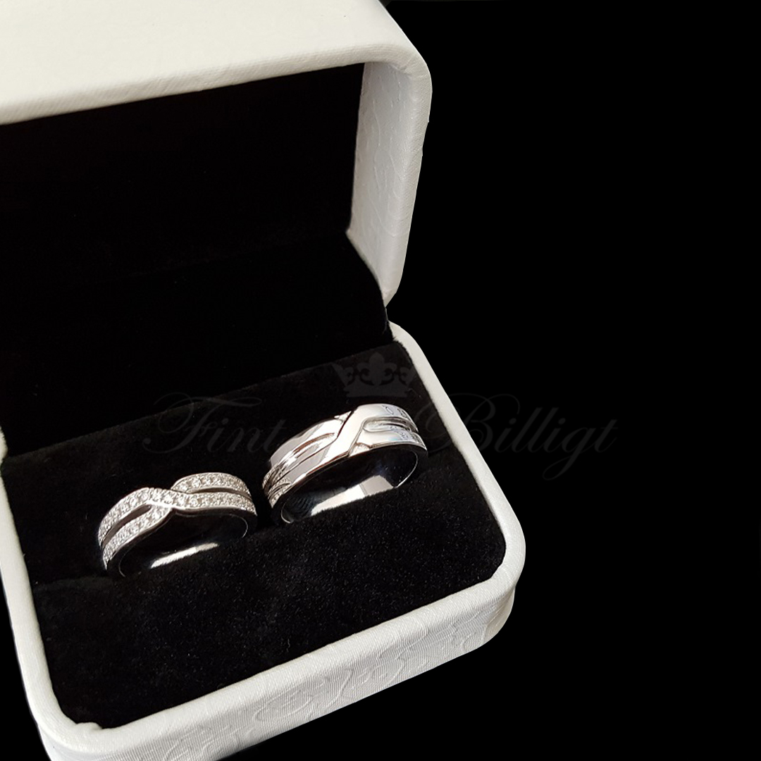 Sølvring Dynasty - Luksuriøs 925s Unikt Design AAA CZ Diamanter - 4