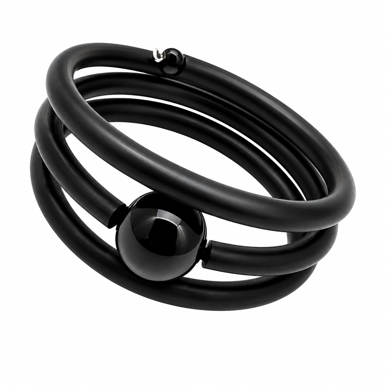 Armband Stacy Gummi svart Onyx