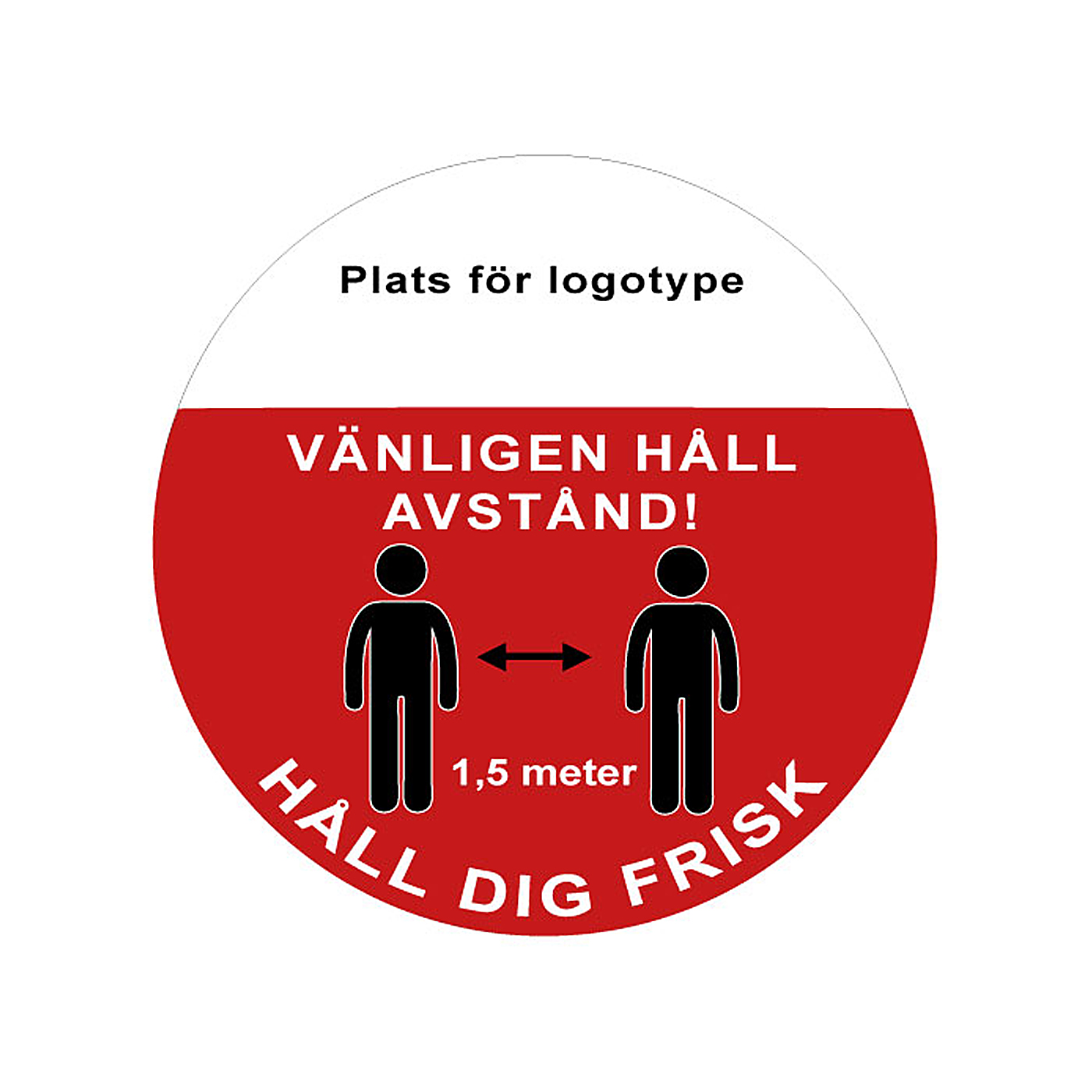 Golvdekaler Håll avstånd med logotyp - 3