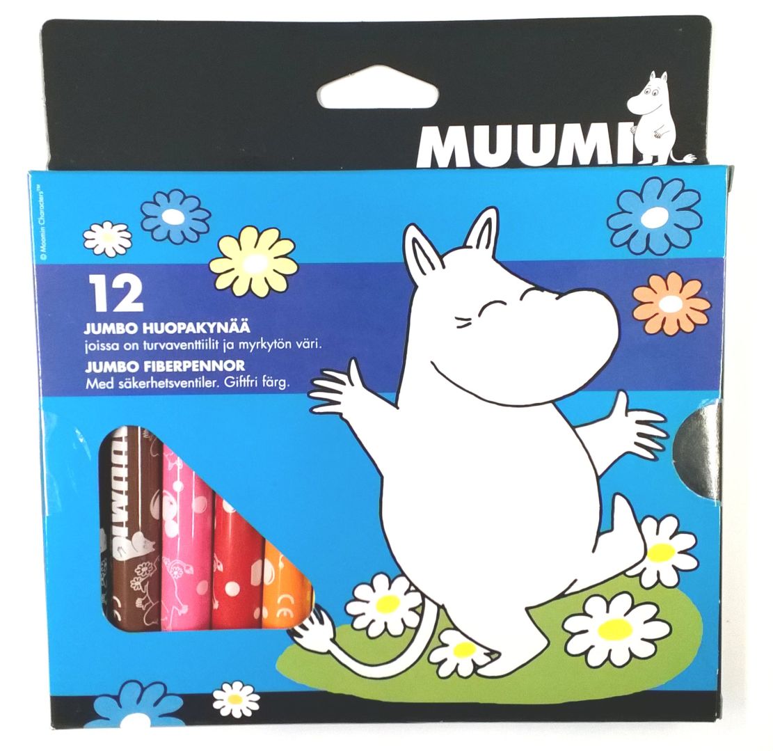 Moomin Jumbo Felt Tip Pens 12-Pack