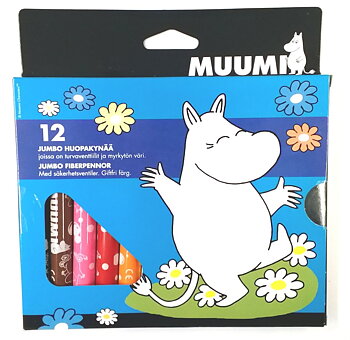Moomin Jumbo Felt Tip Pens 12-Pack