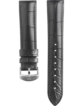 201671 Sjöö Sandström alligatorband svart 20 mm