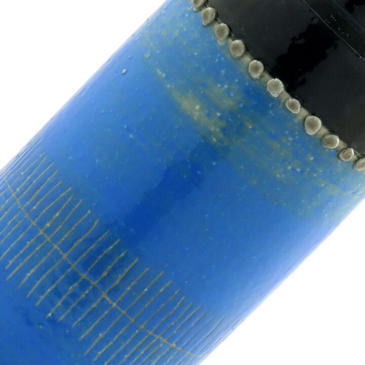 Sylvia Leuchovius (1960s) Black/Blue Studio Vase with Pearl Deror 24 cm