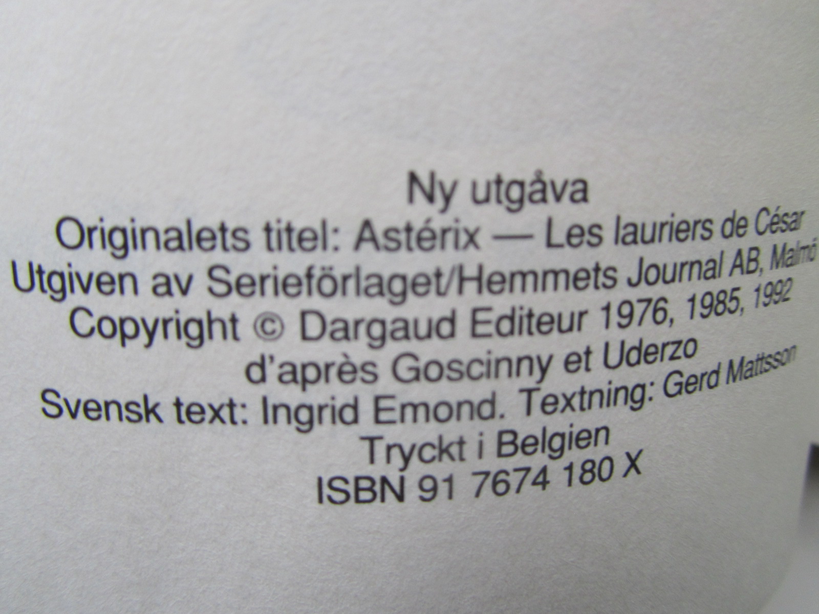 Asterix 18 Caesars lagerkrans 3:e upplagan Vg+ - 4