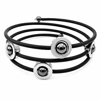 Bracelet Donna Silver Hematit