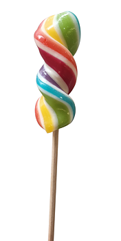 Spiralklubba regnbåge 50 gr 20 st