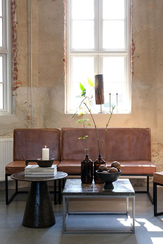 Perry Loungesoffa i skinn - Cognac