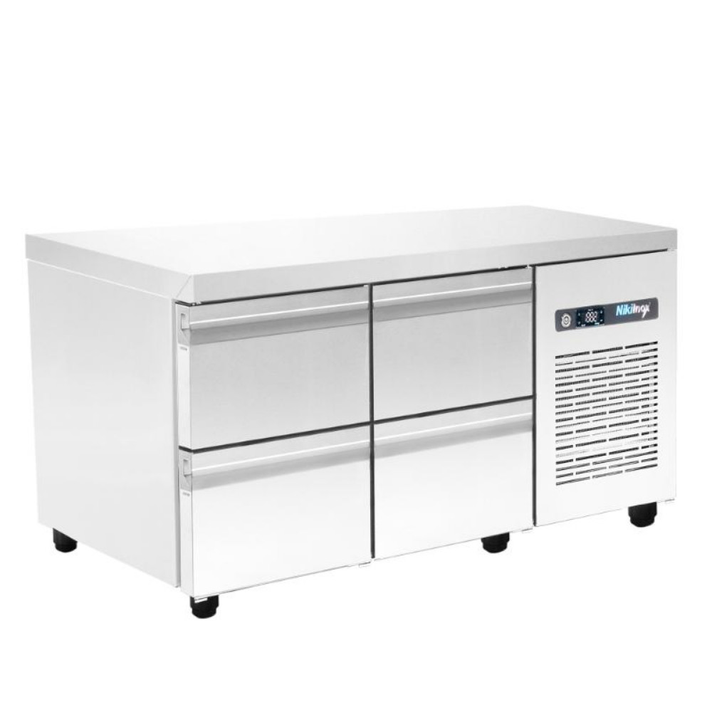 Grillkylbänk 4 draglådor GN 1/1, NikiInox