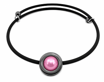 Armband Hematit  ljuslila Stina
