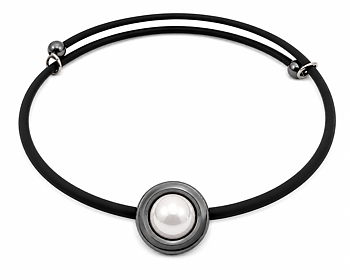 Armband Hematit Caramelle vit Stina