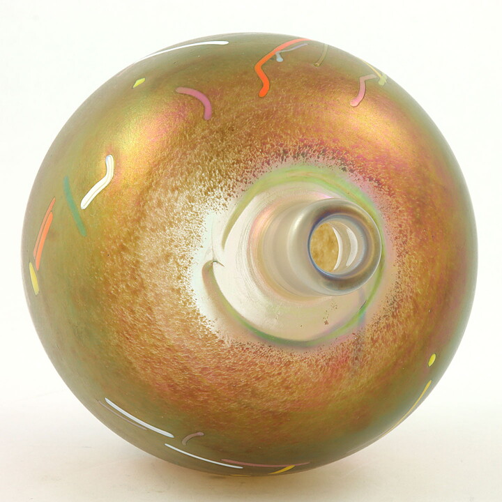 Bertil Vallien (Tornado 1983) Swelling Vase with Iridescent Surface 14 cm