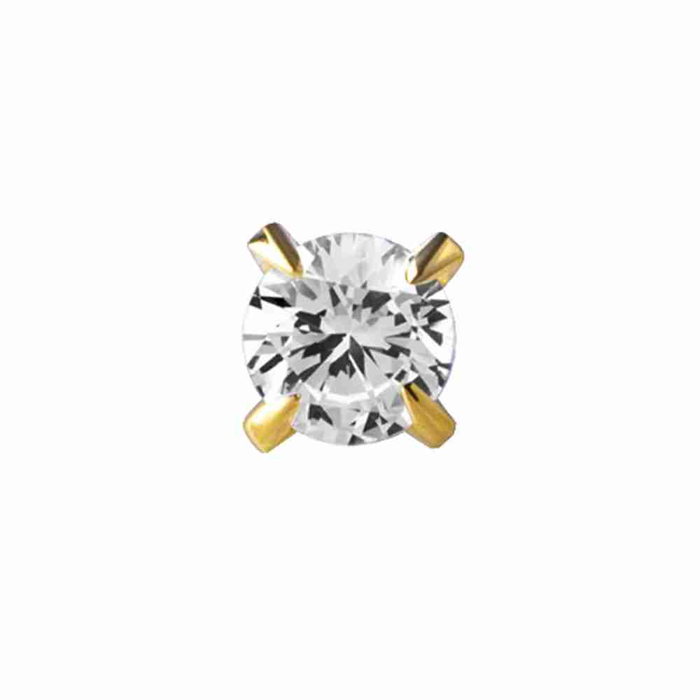 Top - swarovski crystal - diamond setting -18K real gold