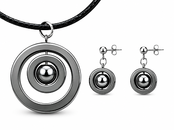 Set "Caramelle" Cornelia / Iris Hematite