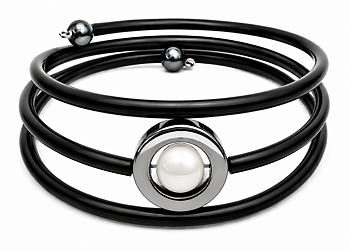 Armband Hematit vit Dilba