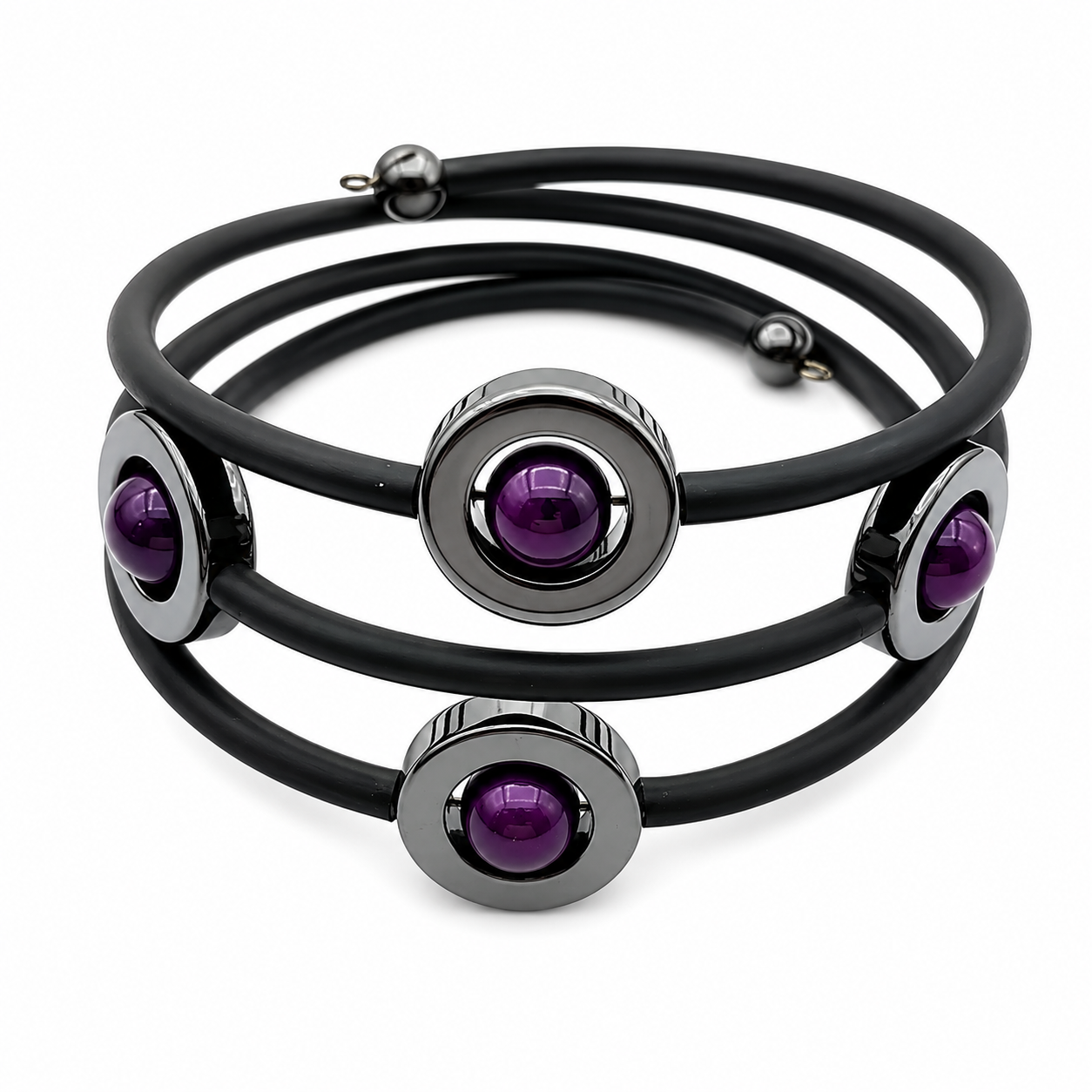 Bracelet Hematite Purple Doris 