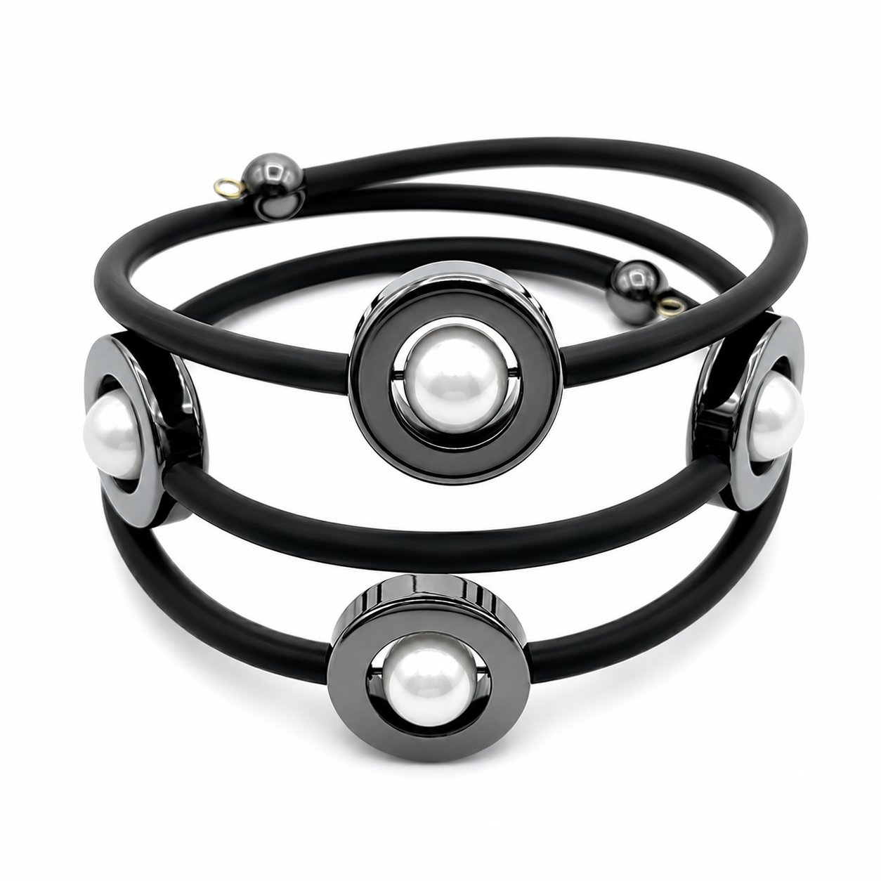 Armband Hematit  Vit Doris
