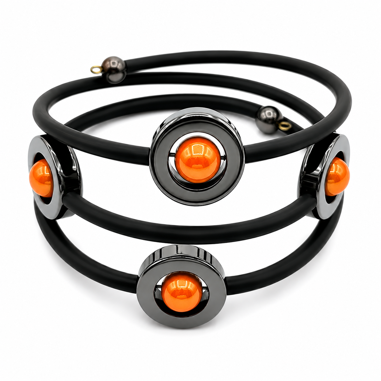 Bracelet Hematite Orange Doris