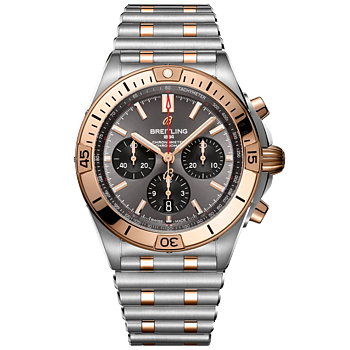 Breitling UB0134101B1U1 Chronomat B01 42 svart stål och 18 K rött guld