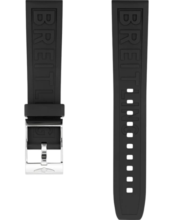 Breitling Diver Pro gummiband svart 20 mm C-spänne
