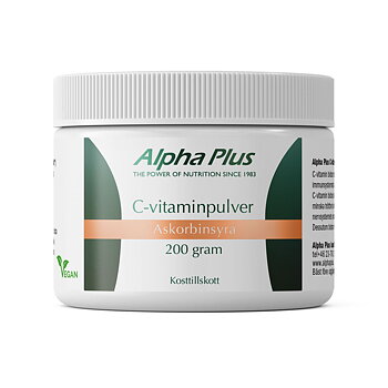 C-vitaminpulver Askorbinsyra 200 g Alpha Plus