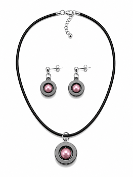 Set earrings + necklace  Violet