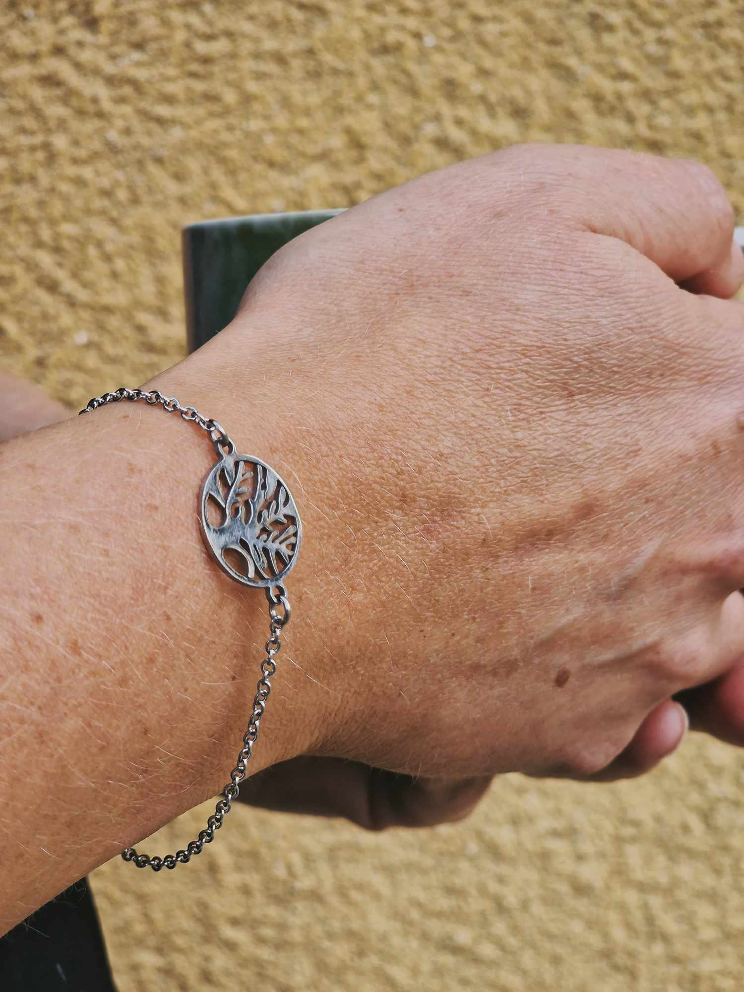 Bracelet steel Tree of Life