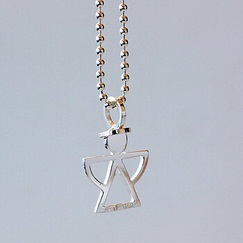 Kompass, small angel with dress - sterling silver pendant