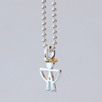 Kompass, small angel with trousers - sterling silver pendant