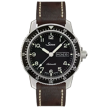 A104.011 Sinn 104 St Sa A vintage svart läderband