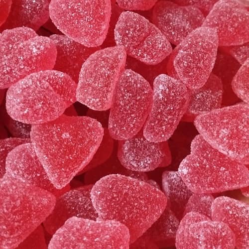 Gelehjärtan, 250g, röda, geléhjärtan
