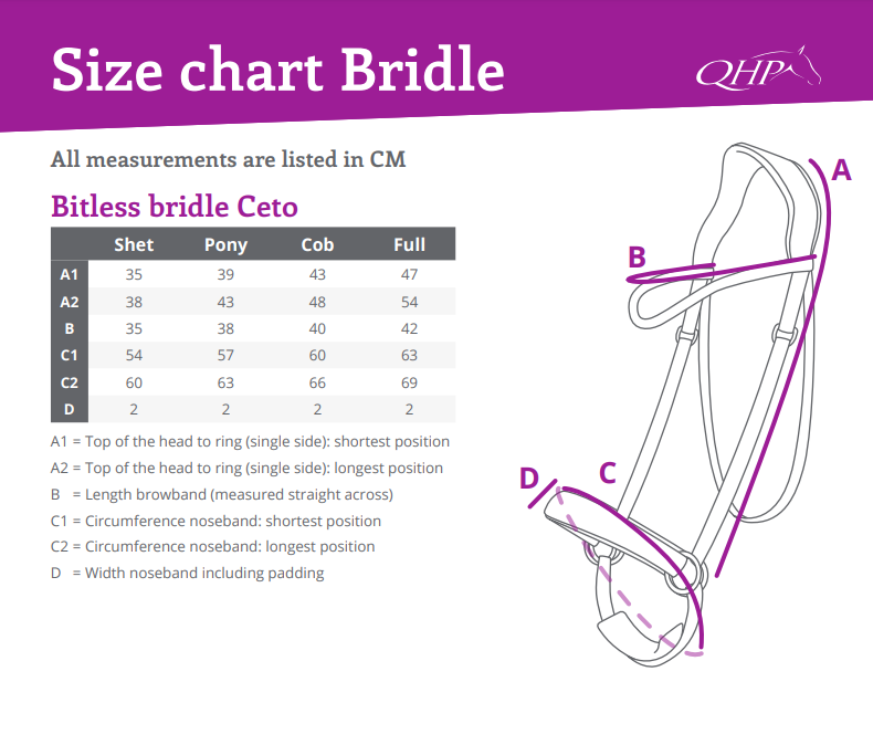 QHP Bitless bridle Ceto - Brown - 4
