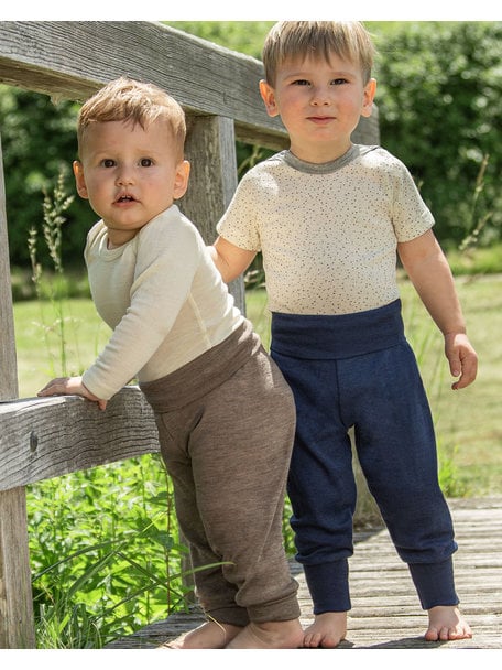 Engel Natur ullsilke byxor baby GOTS-certifiered - - walnut- på barn