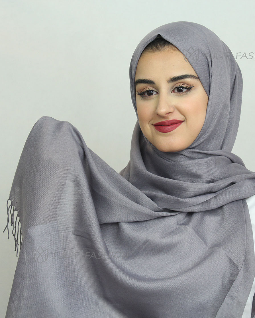 Hijab - Pashmina - Medium Gray