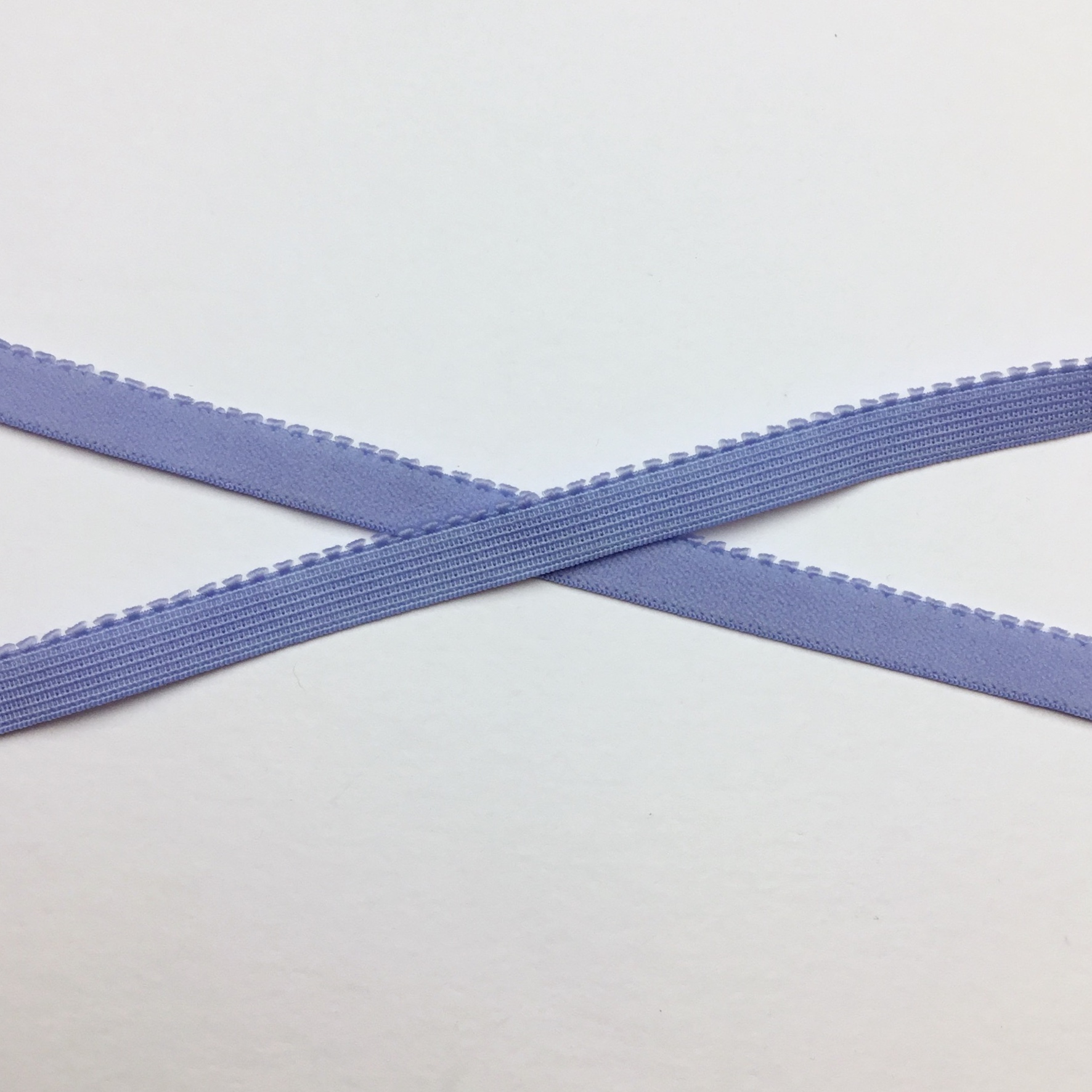 Flossad resår uddkant Iceblue 10mm - RS7596