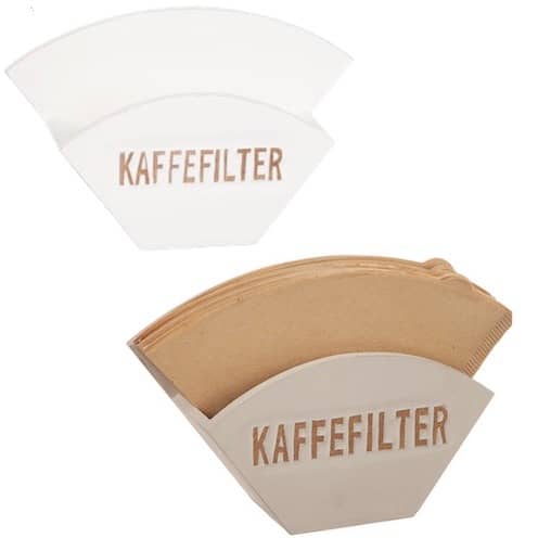 Kaffefilterhållare, trä, natur / vit