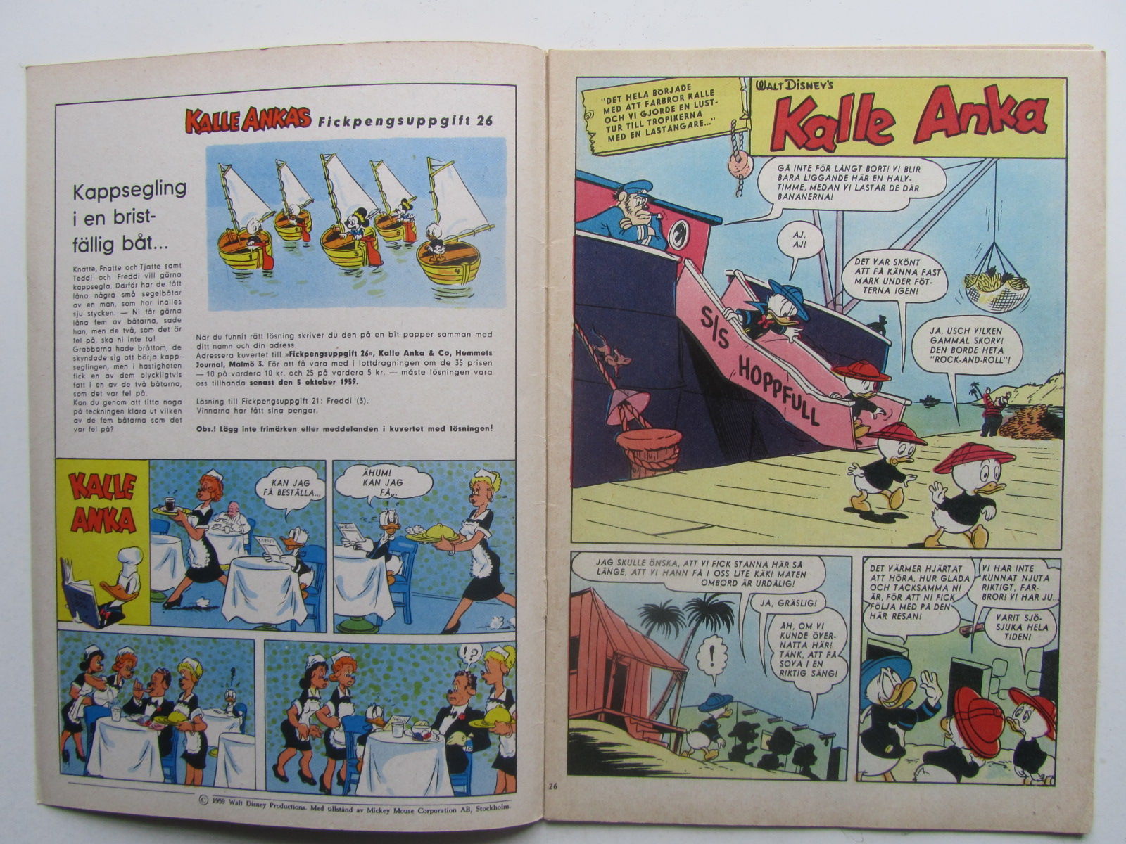 Kalle Anka 1959 26 Vg+ - 3