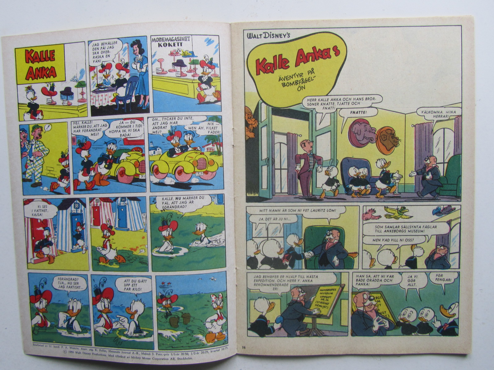 Kalle Anka 1959 36 Fn Med pren-kupong - 3