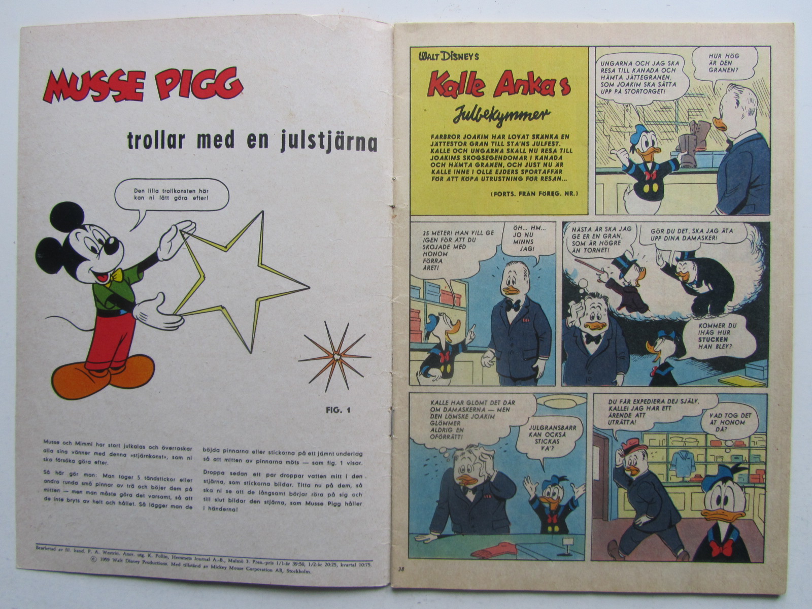 Kalle Anka 1959 38 Vg- - 3